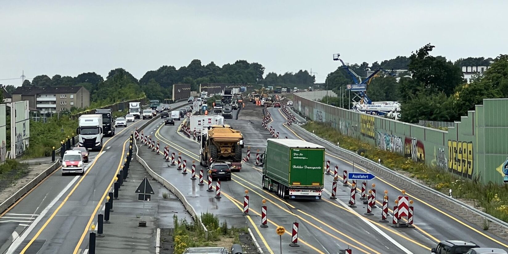 Baustelle in Dortmund: Lkw-Unfall auf der B1