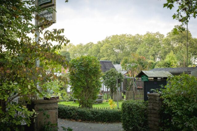 Blick in die Kleingartenanlage