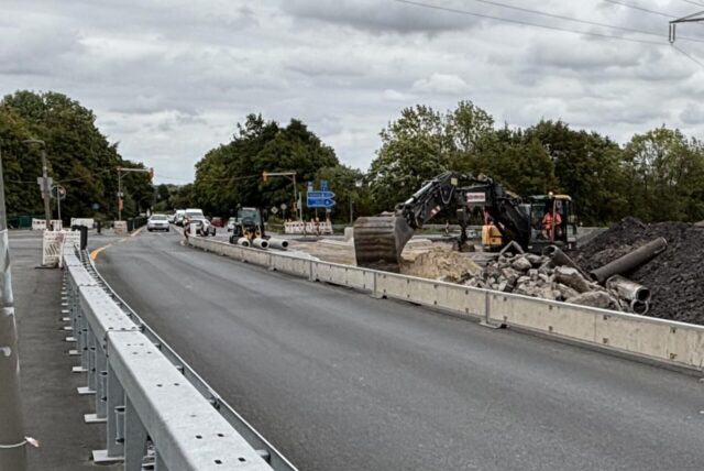Der Autobahnanschluss Bodelschwingh am Königshalt in Dortmund.