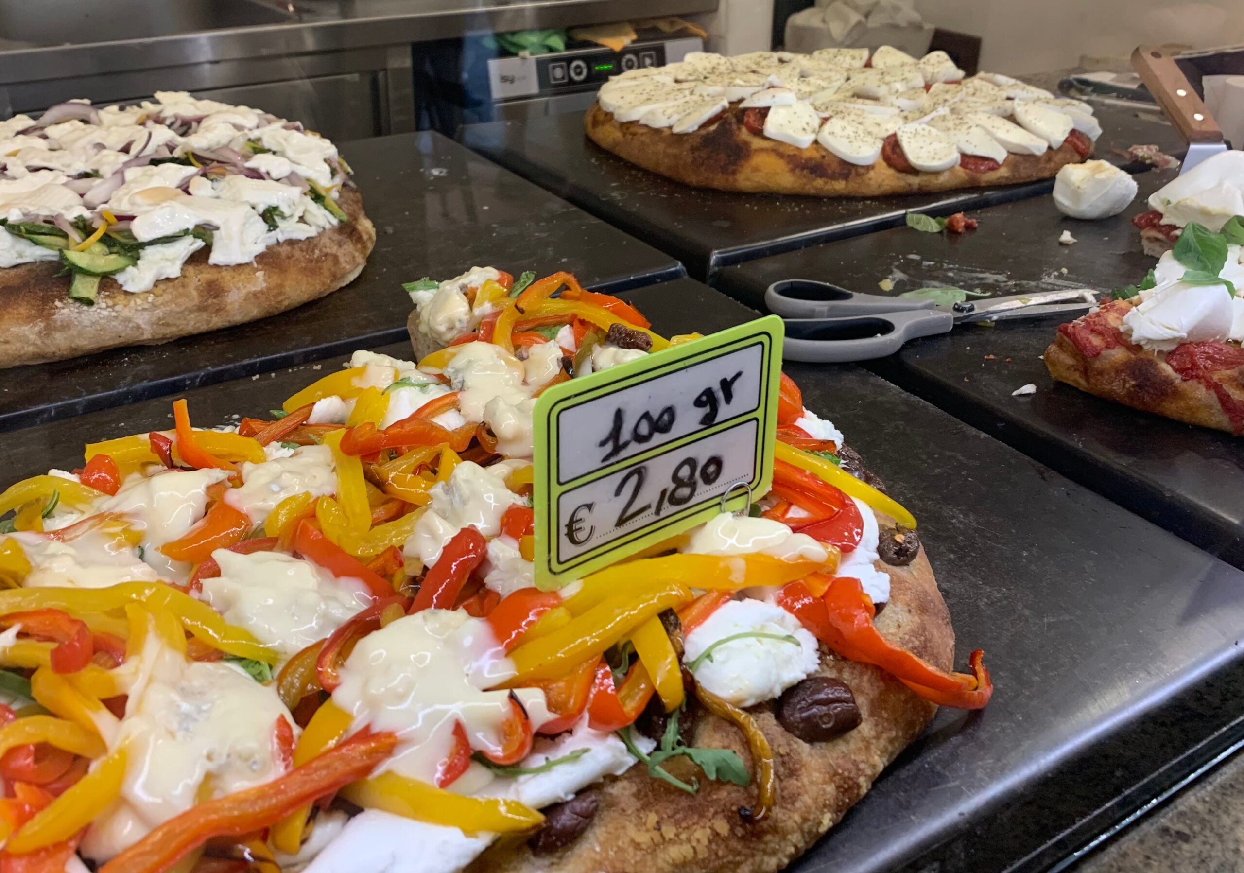 Pizzas at Gustarium Firenze in Florence.