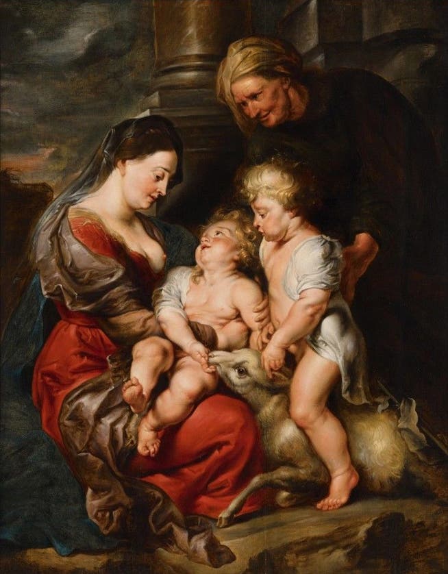 Selbst ein Altmeister findet sich an der Art Basel in Paris: Peter Paul Rubens Gemälde «The Virgin and Christ Child, with Saints Elizabeth and John the Baptist» bei Gagosian für 7 Millionen Dollar.