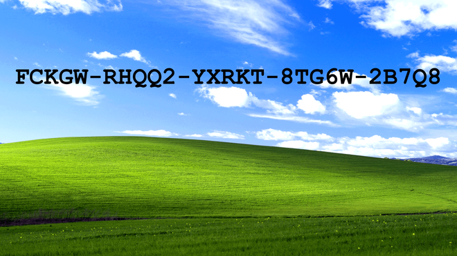 Windows Xp, Aktivierungsschlüssel, FCKGW-RHQQ2-YXRKT-8TG6W-2B7Q8