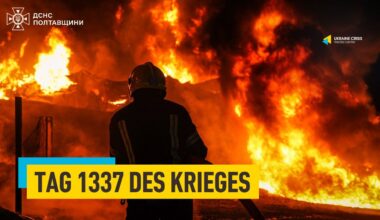 1337. Kriegstag: Massiver Angriff auf Ukraine, ISW-Bericht über amerikanische und russische Ziele