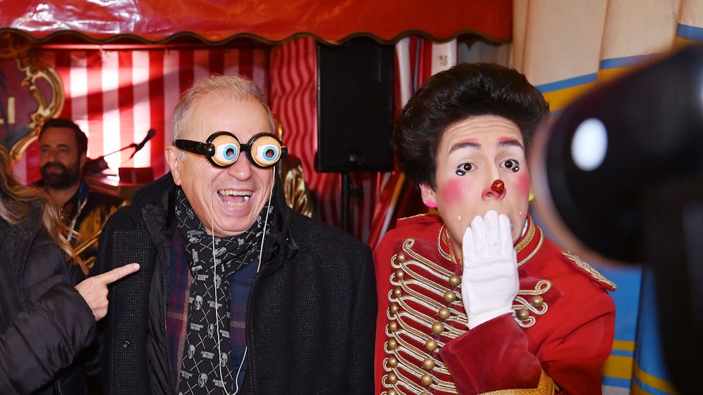Günther Sigl von der  Spider Murphy Gang  mit Clown Alan Dereck alias Canutito.