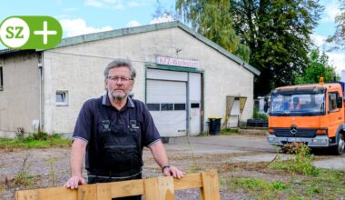 Käfer-Werkstatt muss für Lößnitzbach weichen