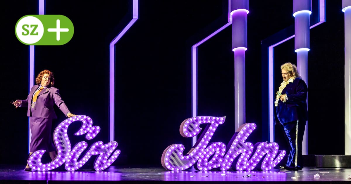 An Dresdens Semperoper wird der neue „Falstaff“ als Rockstar gefeiert