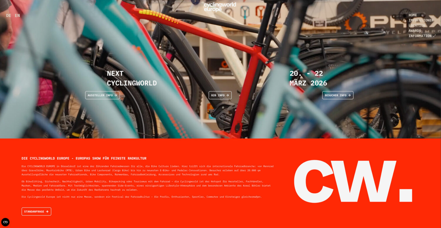 Cyclingworld Europe präsentiert neues Markenbild