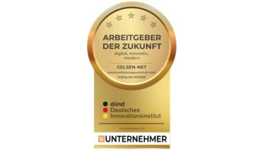 GELSEN-NET als „Arbeitgeber der Zukunft“ ausgezeichnet