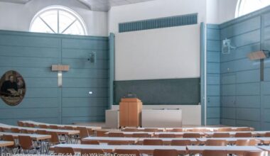 Blick in den Hoersaal der Hochschule