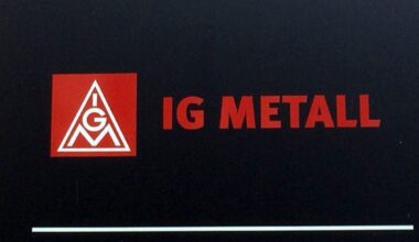 Schild IG Metall IGM. Foto; LZ
