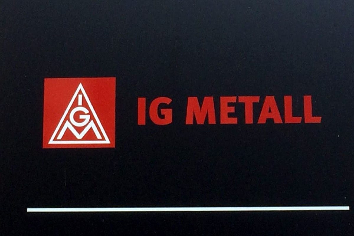 Schild IG Metall IGM. Foto; LZ