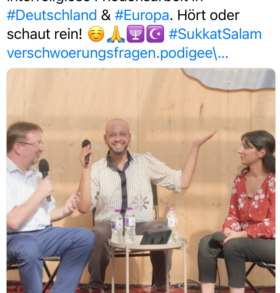 Verschwörungsfragen 62: Der jüdisch-islamische Dialog von Sukkat Salam in Stuttgart » Natur des Glaubens » SciLogs