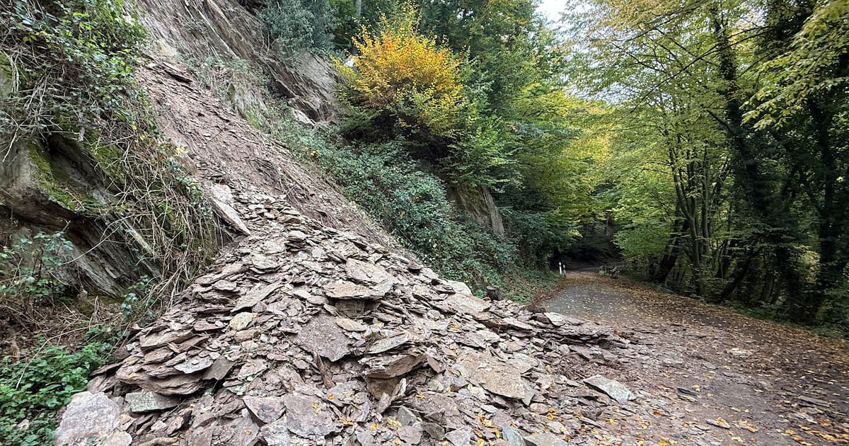 Wanderweg in Solingen ist nach Steinschlag wieder frei