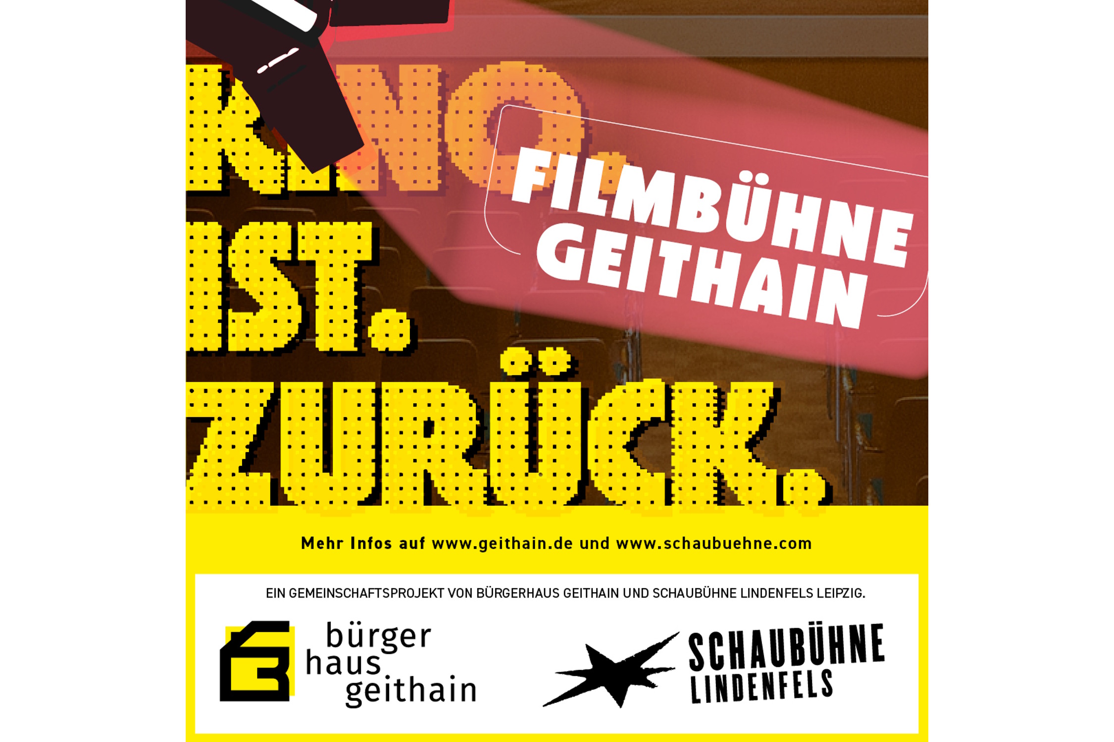Wiedereröffnung der Filmbühne Geithain am 15. Oktober. Grafik: Schaubühne Lindenfels