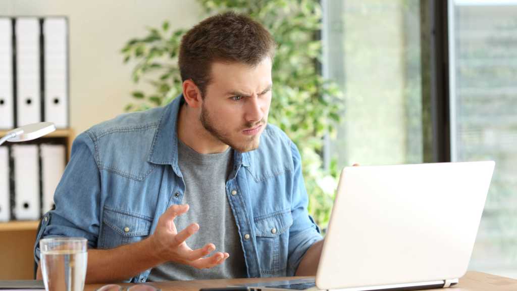 Wütender Windows-Nutzer