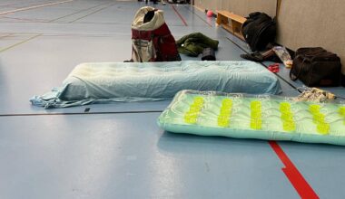 Münsters Ersties schlafen in der Turnhalle