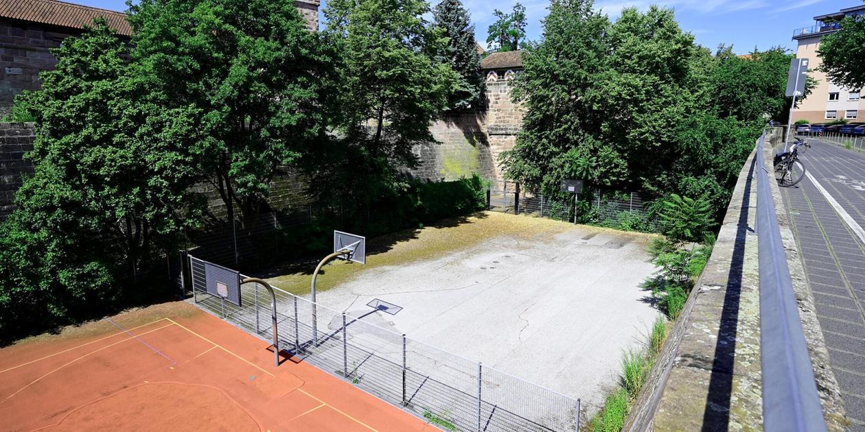 Basketballplätze im Nürnberger Burggraben noch immer gesperrt