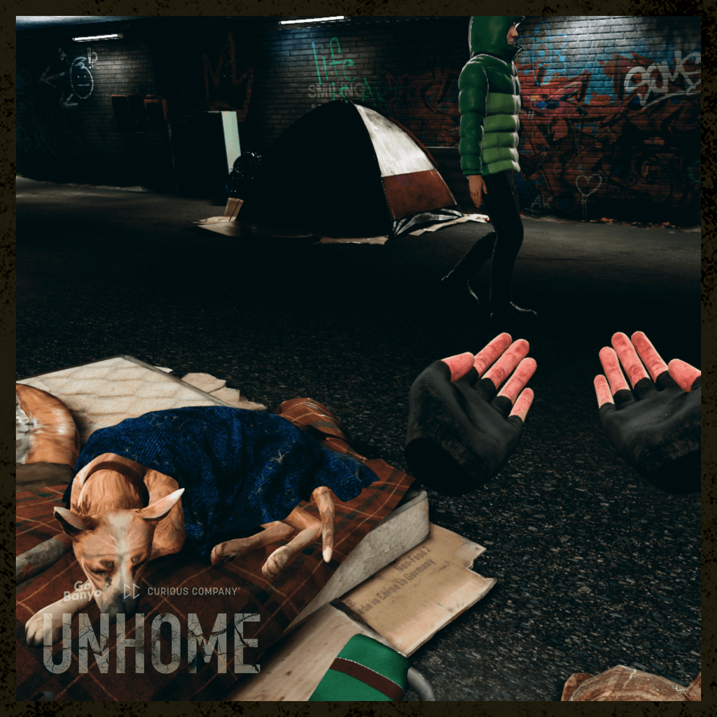 In der Virtual-Reality-Experience UNHOME wird man in die Perspektive einer obdachlosen Person versetzt. Und erfährt hautnah, wie das Leben auf der Straße aussieht.