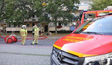 Mann springt aus Fenster - Mehrere Verletzte bei Brand in Dresden