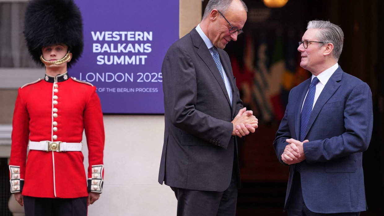 Bundeskanzler Friedrich Merz und der britische Premierminister Keir Starmer am Mittwoch in London