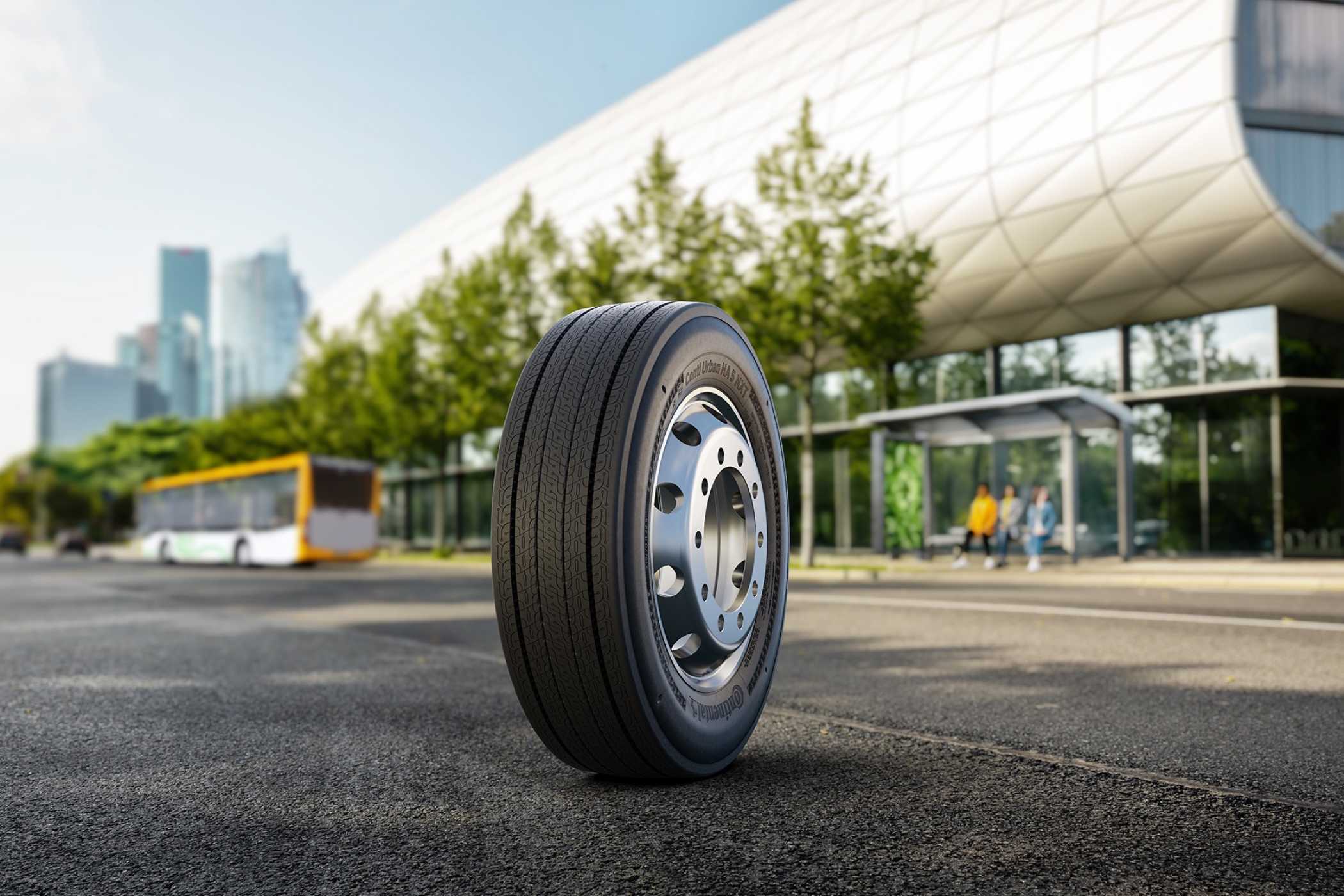 Conti Urban HA 5 NXT: der bislang fortschrittlichste Stadtbusreifen von Continental. (Foto: Continental AG)