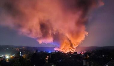 Dörentrup: Halle in Flammen bei Remondis