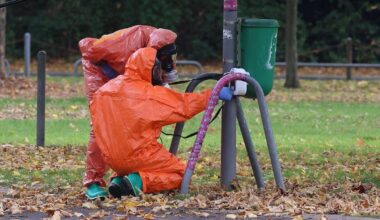 Düsseldorf | Feuerwehr untersucht Chemie-Gefahr durch Tasche im Müll