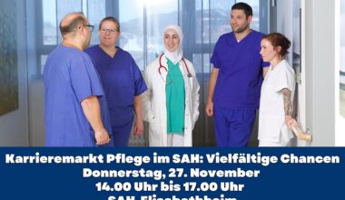 Karrieremarkt Pflege am 27. November im SAH: Vielfältige Chancen