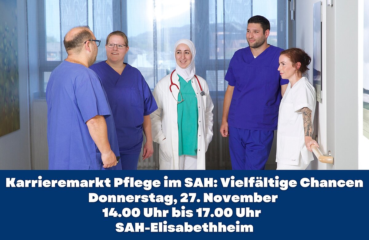 Karrieremarkt Pflege am 27. November im SAH: Vielfältige Chancen