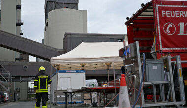 Kohlesilo in Frankfurt nach Brand zur Hälfte ausgeräumt