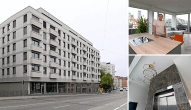 Ein Bewohner führt durch das Gebäude