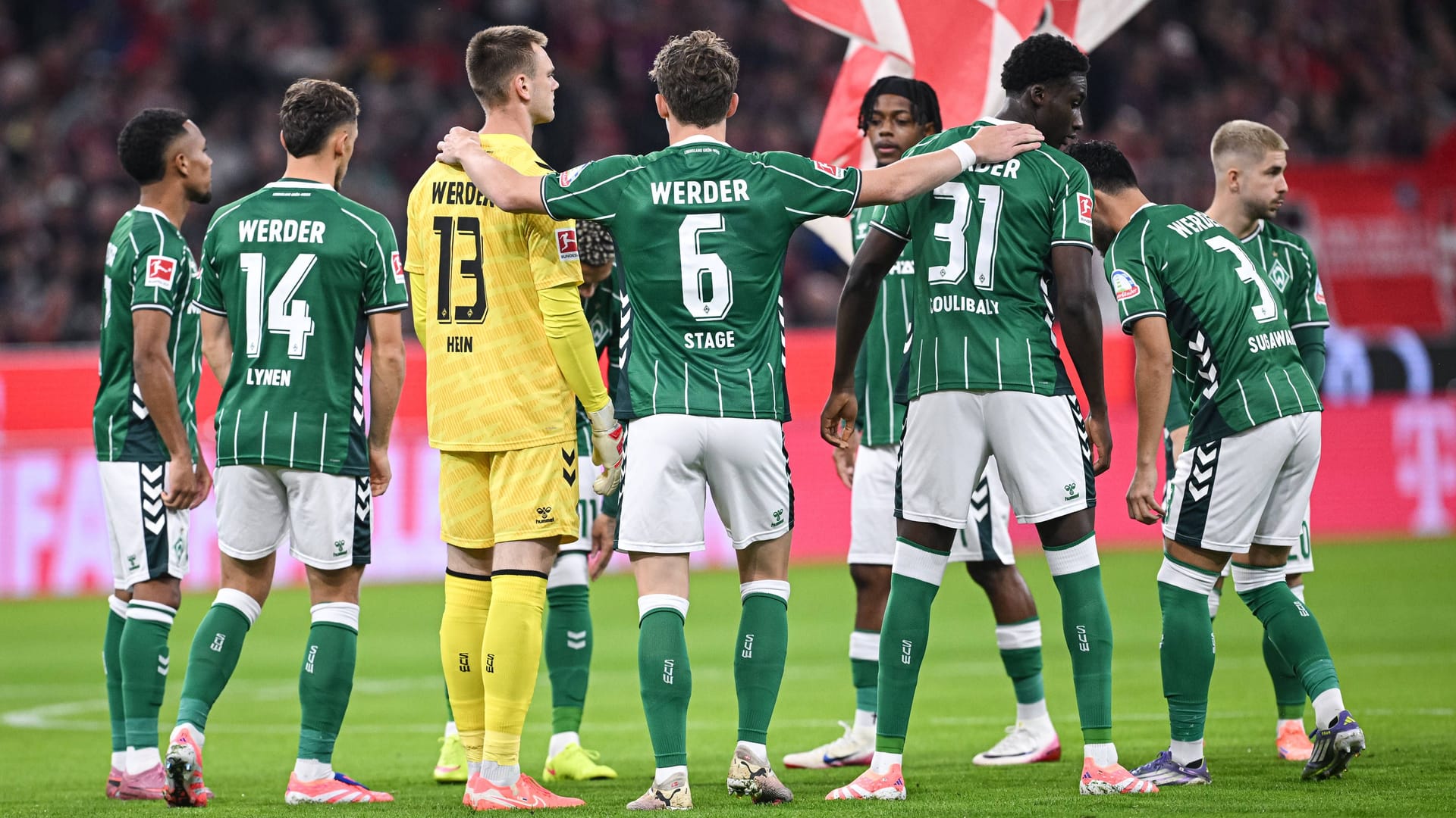 Die Werder-Profis stehen zusammen: Gegen St. Pauli soll es am Samstag einen Heimsieg geben.