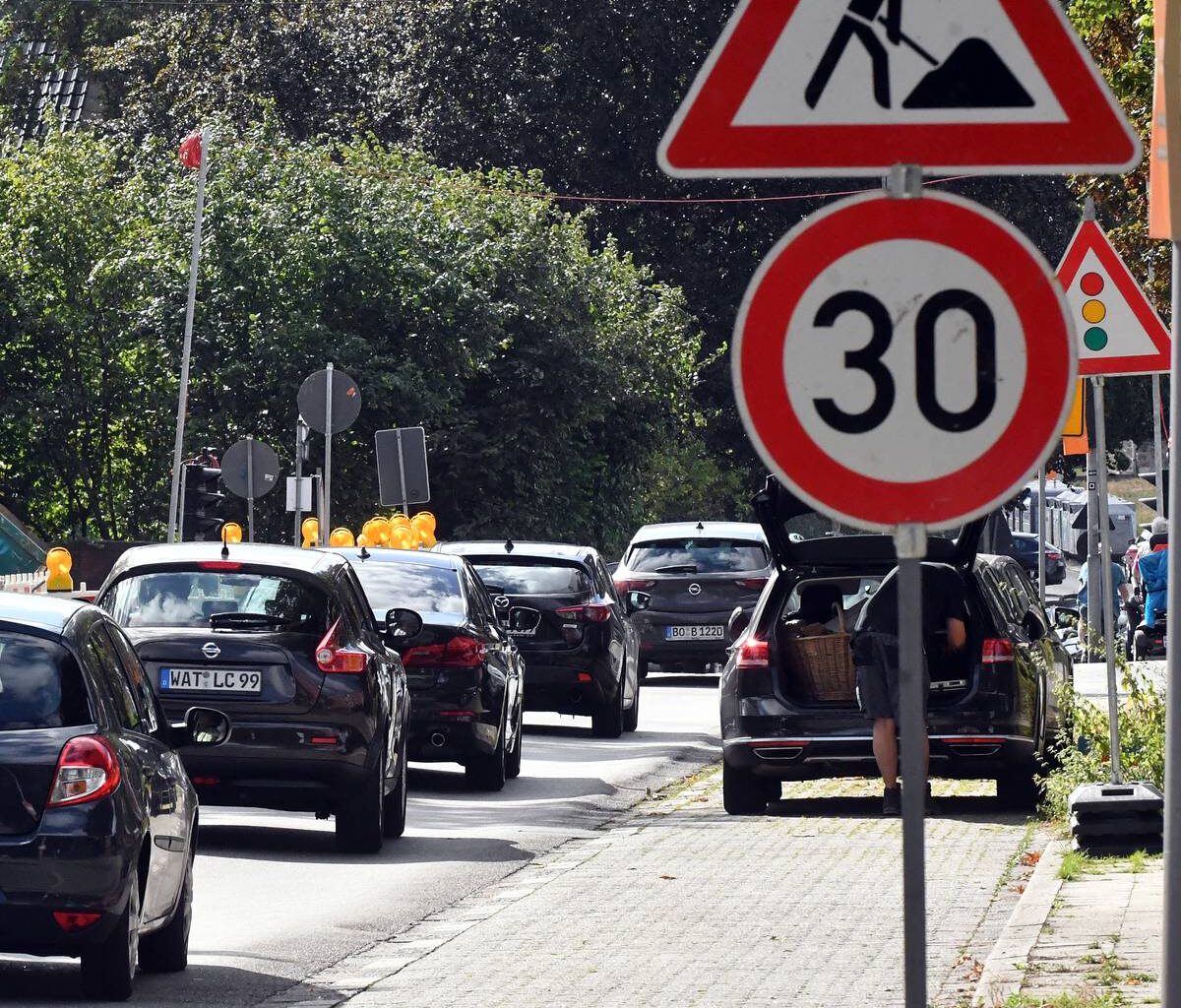 Baustelle in der Ridderstraße in Bochum
