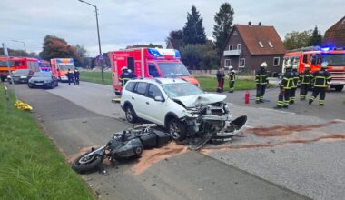 Unfall an Hamburger Deich: Motorradfahrer lebensgefährlich verletzt