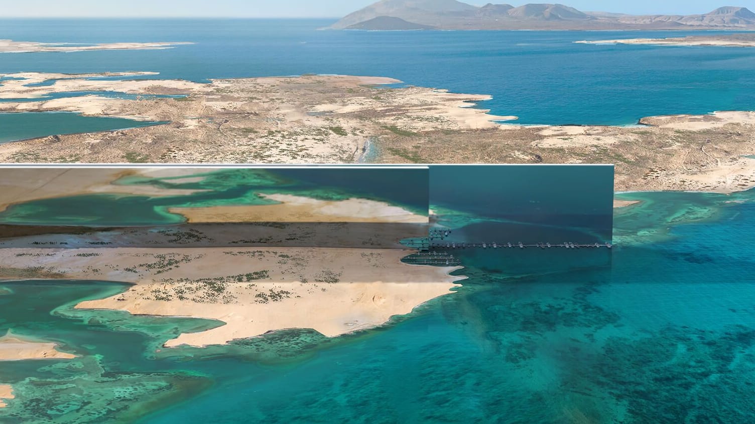 Eine Computervisualisierung von "The Line": Die Planer von Neom haben das Flaggschiff des Projekts als Sidescraper konzipiert – ein auf der Seite liegender Wolkenkratzer. Eine Computervisualisierung von "The Line": Die Planer von Neom haben das Flaggschiff des Projekts als Sidescraper konzipiert – ein auf der Seite liegender Wolkenkratzer.