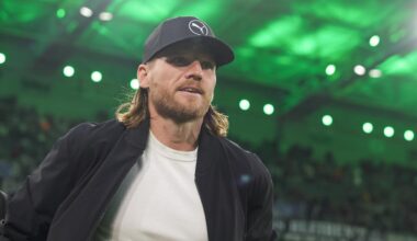 Mönchengladbachs Trainer Eugen Polanski beim Spiel gegen den SC Freiburg.