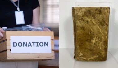 Buch aus dem 17. Jahrhundert in Spendencontainer gefunden