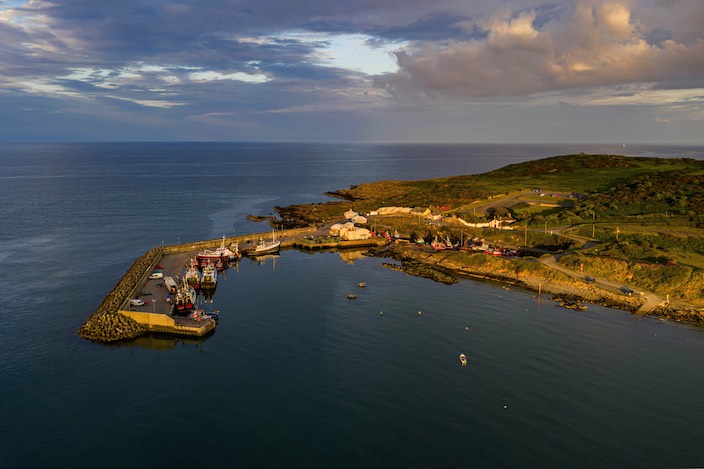 Der kleine Fischerhafen Port Oriel in Clogherhead.