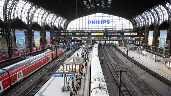 Bahnsteige im Hamburger Hauptbahnhof