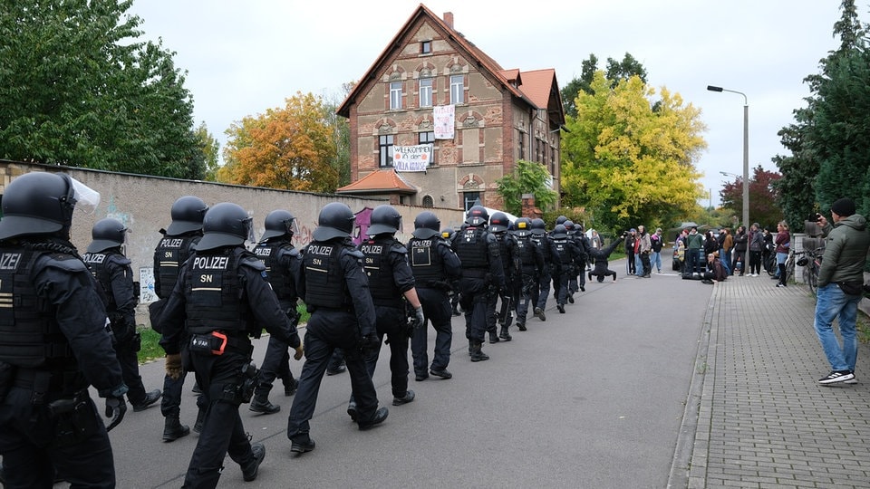 Zweite Hausbesetzung in Leipzig beendet