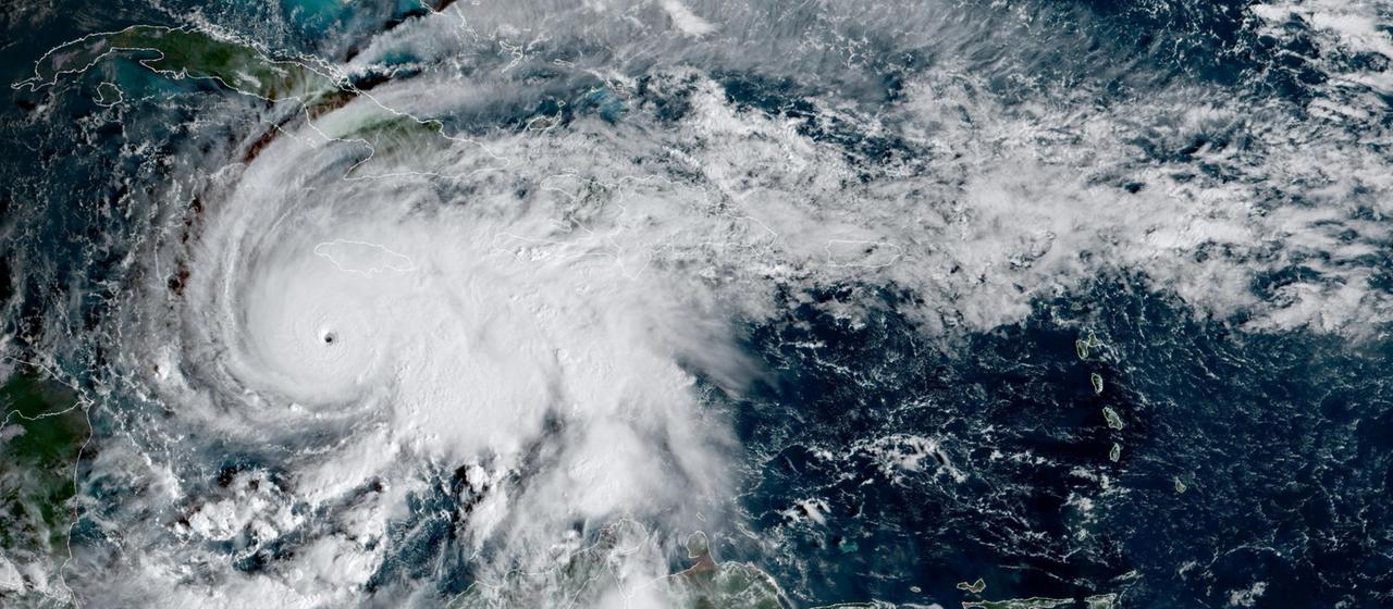 Satellitenbild des Hurrikans Melissa | via REUTERS Satellitenbild des Hurrikans Melissa