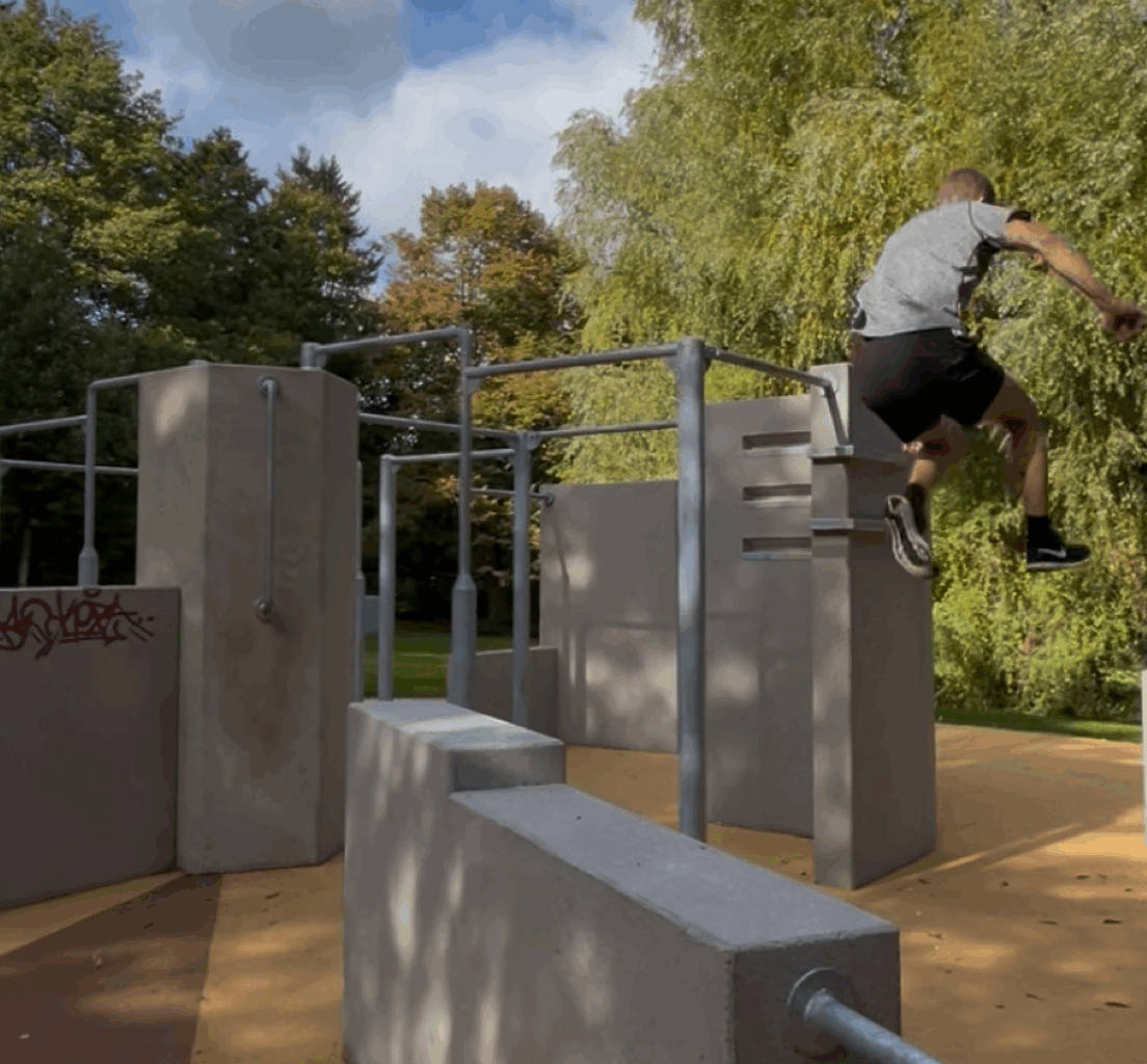 Park Medinghoven: Parkouranlage und Graffitiwand
