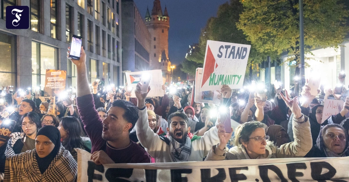 Demonstrationen in Frankfurt: Angespannte Stimmung am 7. Oktober