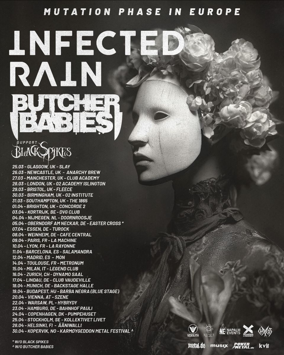 Infected Rain Butcher Babies Tour 2026