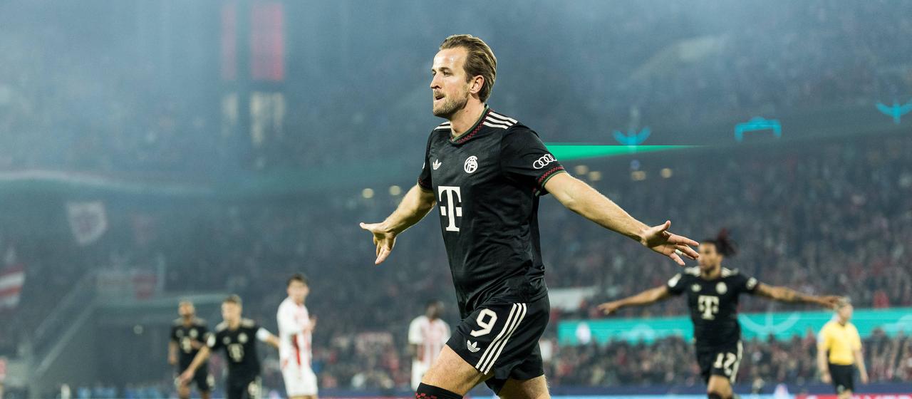 Bayerns Harry Kane bejubelt seinen Treffer