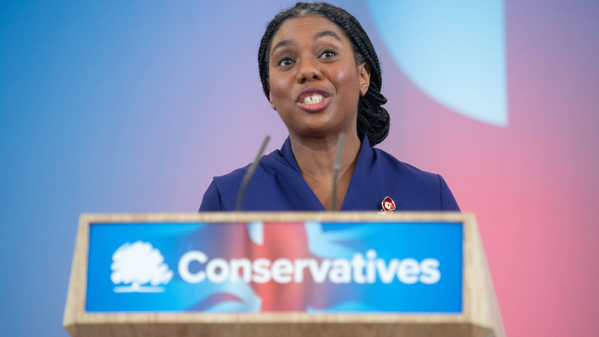 Kemi Badenoch, Parteichefin der britischen Konservativen (Archiv): Auf dem Parteitag kündigte Badenoch an, eine bekannte US-Behörde kopieren zu wollen.