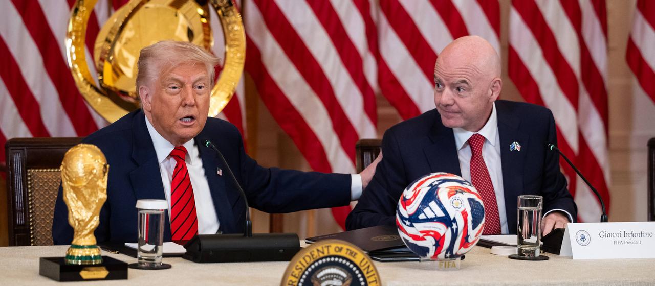 US-Präsident Donald Trump (l.) mit FIFA-Präsident Gianni Infantino