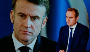 Frankreichs Ex-Premierminister Sebastien Lecornu und Frankreichs Präsident Emmanuel Macron