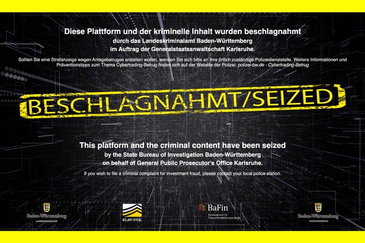 LKA-BW: Gemeinsame Pressemitteilung der Generalstaatsanwaltschaft Karlsruhe, des LKA BW und der BaFin: Schlag gegen Cyberkriminelle - Operation Herakles schaltet mehr als 1.400 betrügerische Domains ab