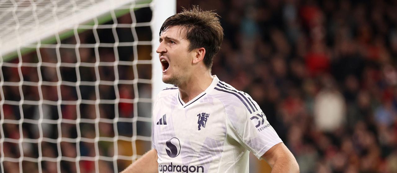 Harry Maguire bejubelt seinen Treffer | Getty Images Harry Maguire bejubelt seinen Treffer